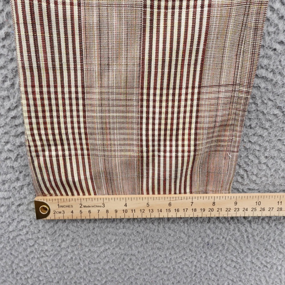 RE/DONE Plaid Print Straight Leg Pants Size 24 Red Ivory‎ Womens High Rise - Picture 10 of 16